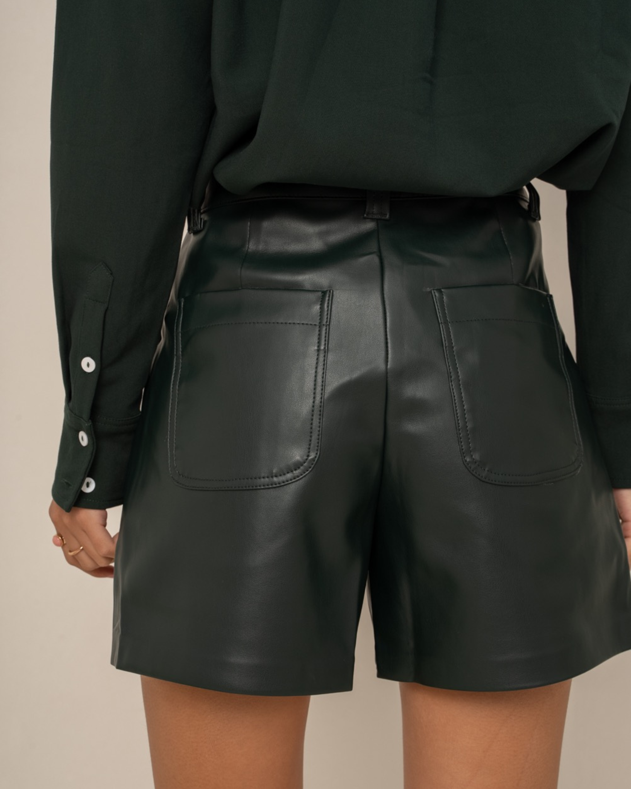Mini 2025 leather shorts