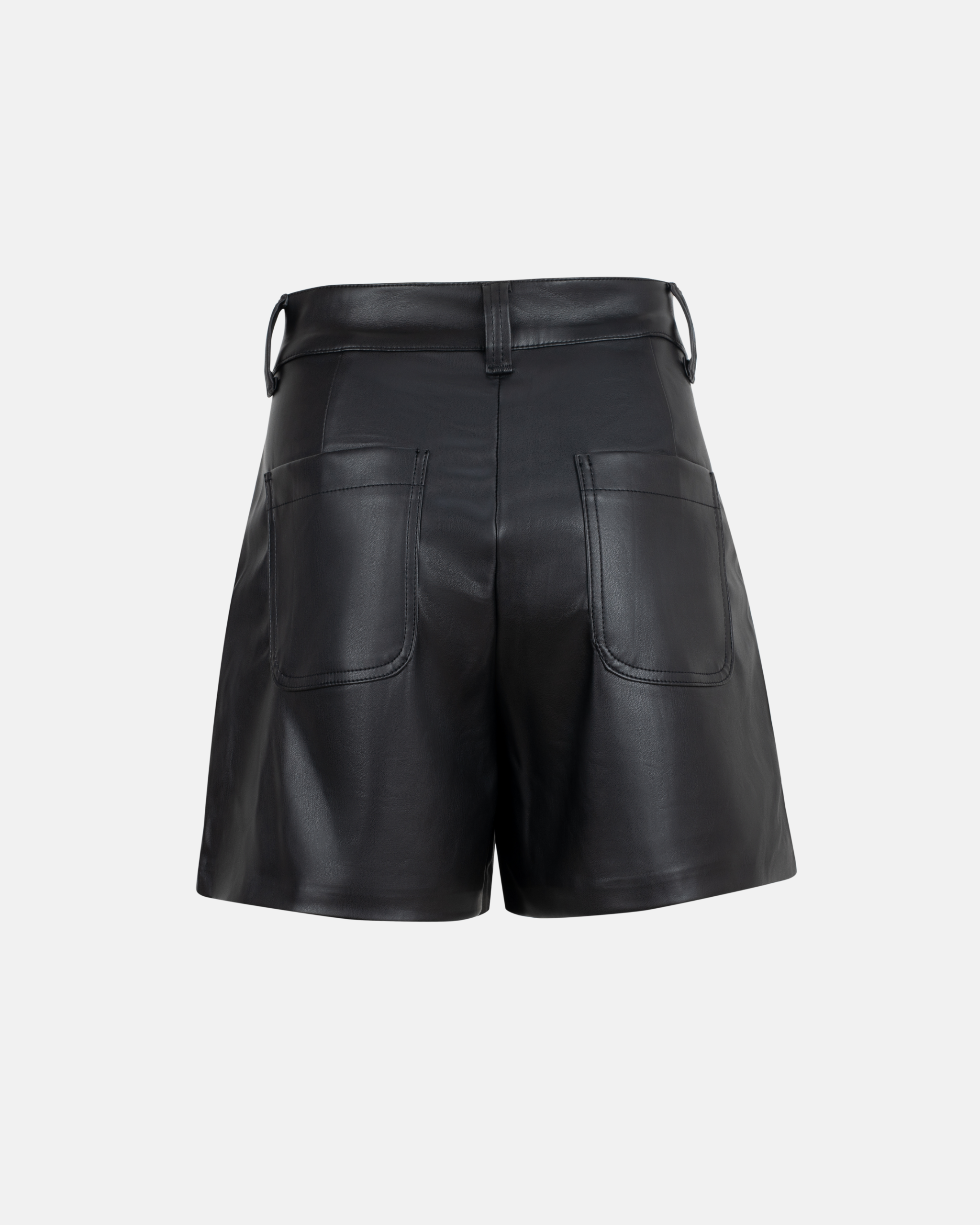 Black clearance pleather shorts